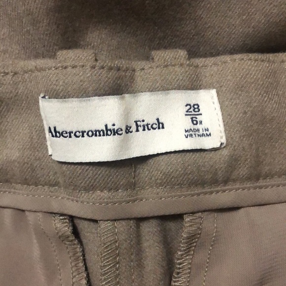 Abercrombie & Fitch brushed suiting tailored cargo wide leg pants, size 28 or 6 - Picture 2 of 4